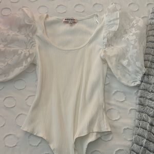 Jealous Tomato Puff Sleeve Bodysuit